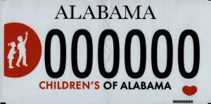 CHILDRENS OF ALABAMA PLATE 012024